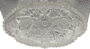 Plato de relé ovalado redondeado de vidrio imperial americano temprano - Imagen 1 de 5