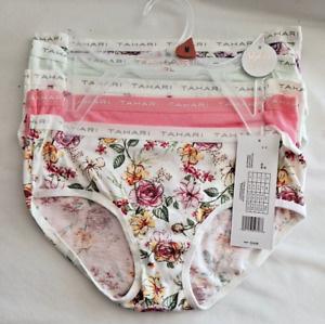 Tahari Girl 5 Pack Pink Solid Floral Panties Underwear Size M (8-10) New