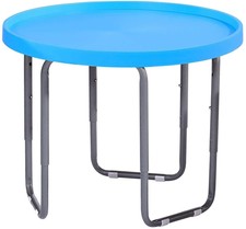 Blue Large Mixing Play Tuff Tray Round Utility Table Height Adjustable Leg Stand
