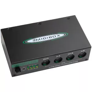 Interfaz USB MIDI 3 en 1 fusión a través de caja para controlador de teclado Midi PC - Imagen 1 de 5