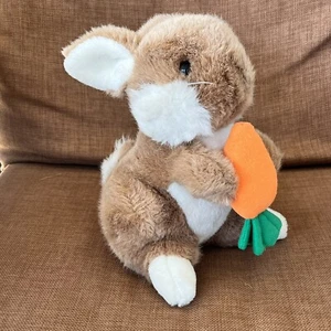 Peluche Just Friends 1991 conejo peluche con zanahoria suave peluche Pascua - Imagen 1 de 7