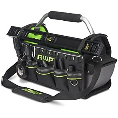 AWP 18" Pro Tool Tote | Water Resistant Tool Bag with Rotating Handle, Removable - Image 1 of 4