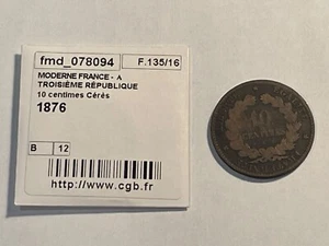 Mint France 10 Cents Cérès 1876 K(10-41) - Picture 1 of 4
