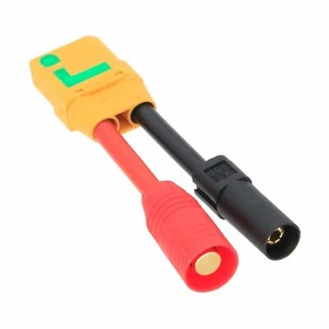 AS150 XT150 Male Plug to Amass XT90-S Anti Spark Female Cable 10AWG 5CM Wire - Picture 1 of 2