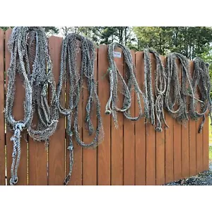 20 ft Braided Nylon Rope Cut From Old Fishing Nets - Authentic Used Fish Netting - Picture 1 of 10