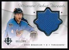 2008-09 Upper Deck Ultimate Collection Debut Threads Zach Bogosian 093/200