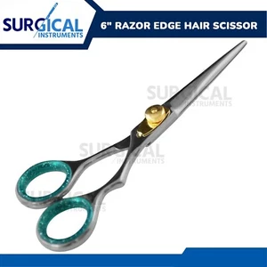 6" Razor Edge Hair Cutting Dressing Salon Scissors Barber Shears - Teal AE-959 - Picture 1 of 3