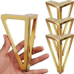 6 Inch Gold Furniture Legs Heavy Duty Metal Furniture Feet Golden Sofa/Cabine... - Picture 1 of 8