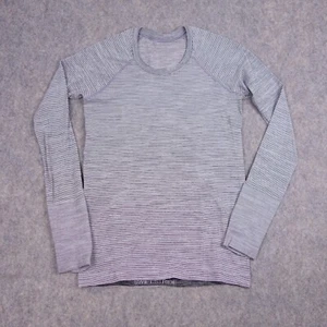 Lululemon Shirt Womens 8 Swift Stride Crew Neck Running Top Gray Long Sleeve - Picture 1 of 10