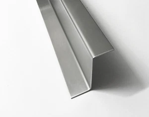 Z-Profil, Z-Winkel, Z-Blech Edelstahl, VA V2A 1.4301 ungleichschenkelig K320. - Bild 1 von 3