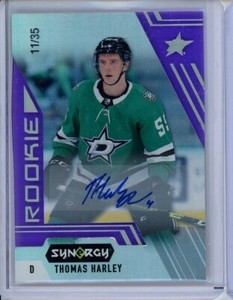 2020-21 UPPER DECK SYNERGY THOMAS HARLEY ROOKIE RC AUTOGRAPH #11/35 DALLAS STARS