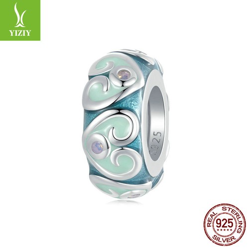 VALENTINO Ciondolo Moda Unico Donna Argento 925 Colorato Silicone Pasqua Fit Braccialetto Regalo