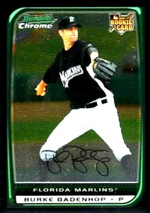 2008 Bowman Chrome Draft #BDP4 Burke Badenhop RC Florida Marlins
