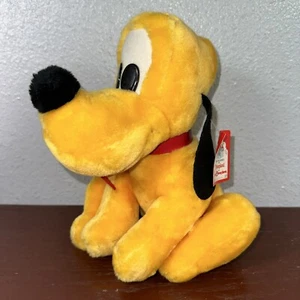 Vintage Disney Parks Pluto Plush Sitting Dog Walt Disney World Disneyland NWT - Picture 1 of 6