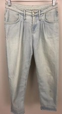 Archival Helmut Lang women light wash pleated jeans cropped inseam size 24