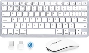 Wireless Keyboard and Mouse for Mac Bluetooth Rechargeable Keyboard & Mouse Grey - Picture 1 of 5