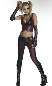 New Harley Quinn Sexy Womens Costume Adult Arkham City Batman’s sz M - Picture 1 of 5