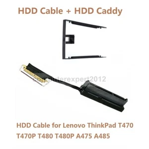 Adattatore cavo disco rigido SSD HDD + Caddy per Lenovo ThinkPad T470 T480 A475 A485 - Foto 1 di 4