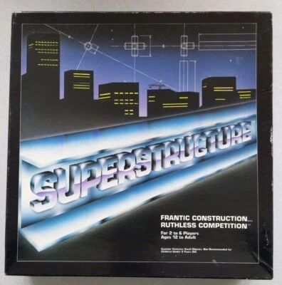 SUPERSTRUCTURE Construction Board Game Coolsville 1986 3D Building Complete - Image 1 of 4
