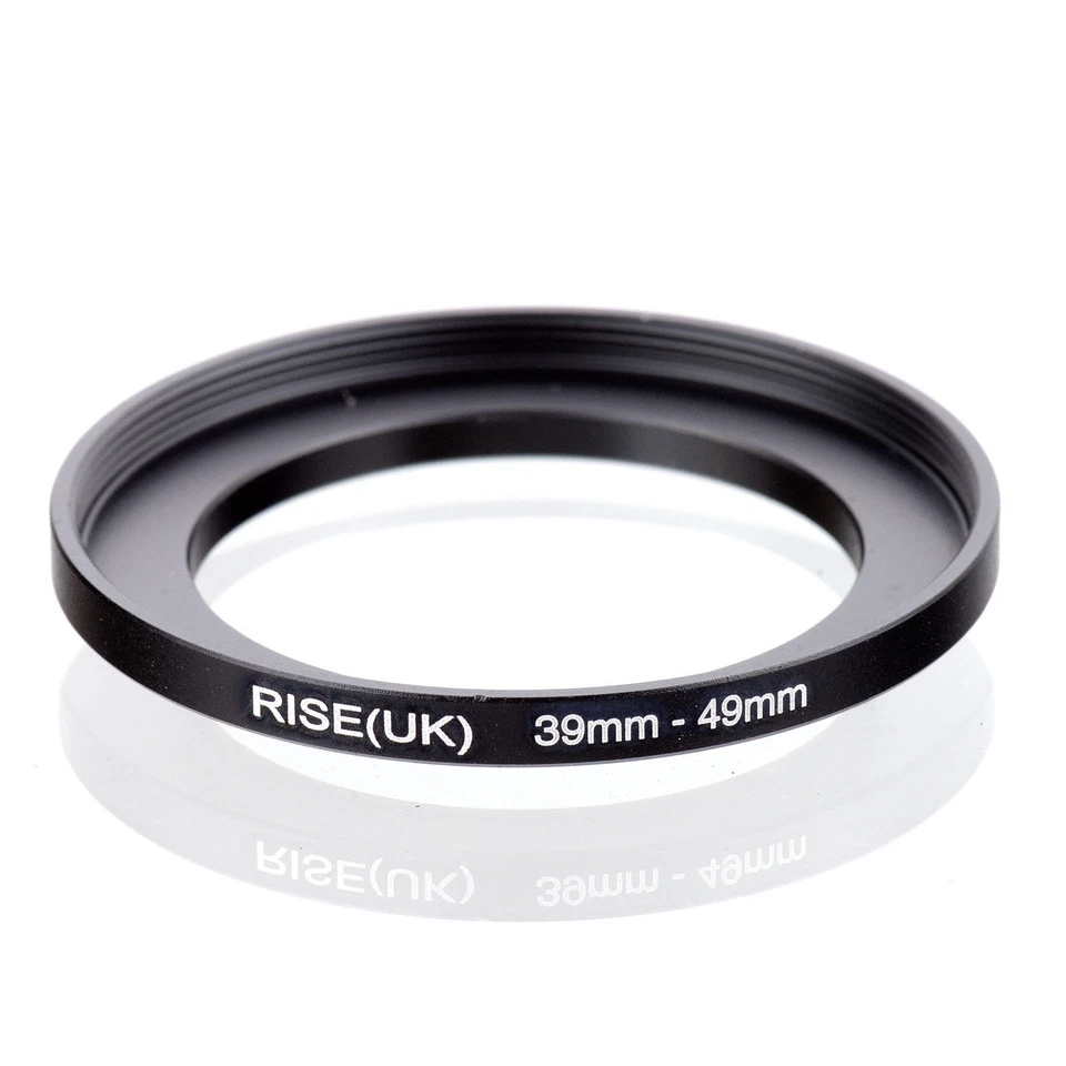 Camera 39mm Lens to 49mm Accessory Step Up Adapter Ring 39mm-49mm Black - Image 1 of 3