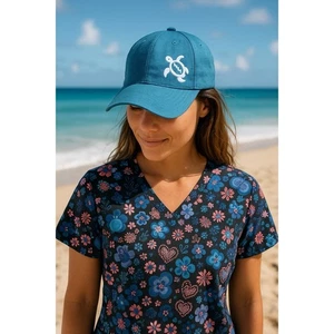 Crazy Shirts Hawaii Sombrero Tortuga Azul Ajustable Camionero Malla Gorra Trasera Isla Surf - Imagen 1 de 10