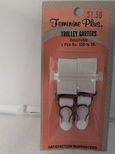 Feminine Plus Trolley Garters Unused 1 Pair No. 650-3/4" - Picture 1 of 3