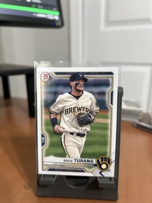 2021 Bowman Prospects Brice Turang Rookie #BP-10 - Milwaukee Brewers - Image 1 of 2