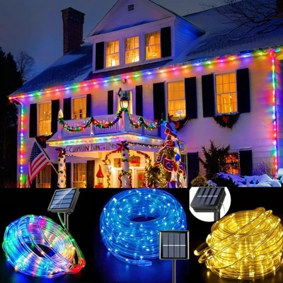 Solar Christmas Lights Solar Rope Lights Outdoor Waterproof 39FT String Garden - Image 1 of 4