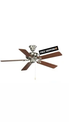 Progress Lighting AirPro Signature 52" Indoor Brushed Nickel Modern Ceiling Fan - Image 1 of 3