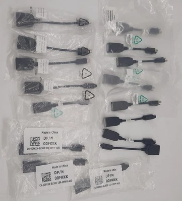 LOT x 16 Dell 0FKKK PNY, AMD miniDP displayport female adapter cables NEW - Image 1 of 4