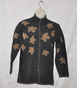 Chaqueta Linea by Louis Dell'Olio con apliques de hojas talla S gris - Imagen 1 de 3