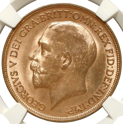 GREAT BRITAIN PENNY 1914 NGC MS 64 RB - Image 1 of 4