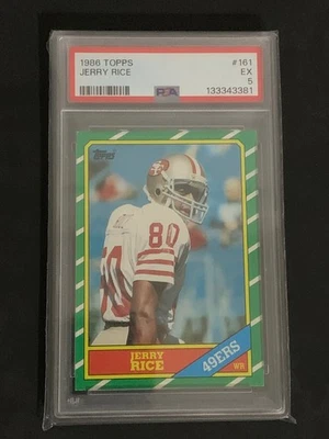Topps Jerry Rice #161 1986 radiocontrol novato PSA 5 Foto 1 de 3