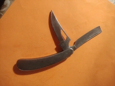 Navaja de bolsillo plegable vintage de dos hojas, 1970-1980, configuración única de hoja. Foto 1 de 4