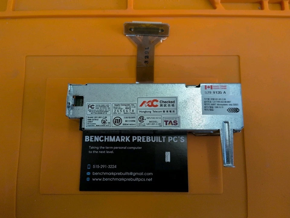 Apple Internal 56K Modem for PowerMac G3 G4 PCI Towers U01.001.C.00 S98-2376-2 - Image 1 of 4