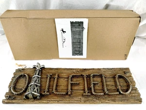 MONTANA WEST Oil Field Trash Rustic Hanging Wall Art Decor - Resin 18" x 5.5" - Picture 1 of 7