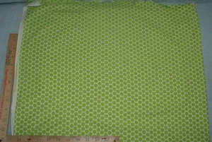 Apple Green Polka Dots White Background Fabric Traditions Cotton 28x 44 Quilting - Picture 1 of 3