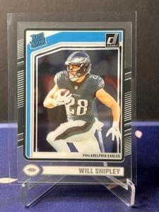 2024 Panini Clearly Donruss Rated Rookie Will Shipley #87 RC - Picture 1 of 2
