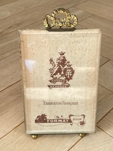 Ancien Cadre Porte Photo - Verre Biseauté et laiton  - Noeud Napoléon III - Picture 1 of 4