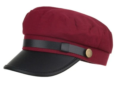 Mens Womens Newsboy Cap Yacht Captain Sailor Hat Cabbie Baker Boy Peaked Bere... - Image 1 of 4