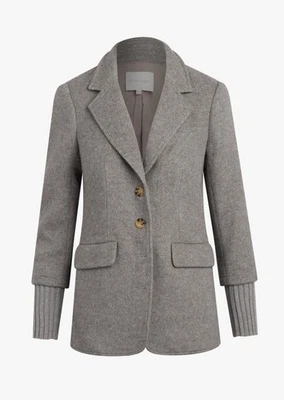 NEW AUTH Favorite Daughter THE CITY BLAZER FROST GRAY XS-XL - Image 1 of 4