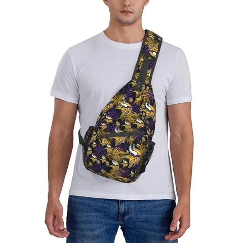 Minnesota Vikings Fans Cross Chest Bag Diagonally Travel Full Print Backpack Cover