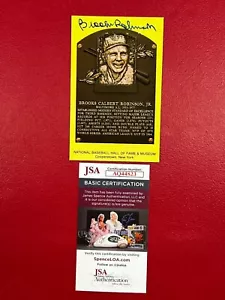 Brooks Robinson Signed HOF Plaque Postcard w/ JSA The Human Vacuum Cleaner! - Picture 1 of 4