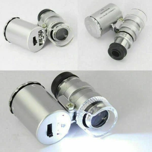 Magnifying Glass Magnifier Jewelers Loupe 60X Mini K5L9 LED Microscope A2F1 L8T4 - Bild 1 von 10