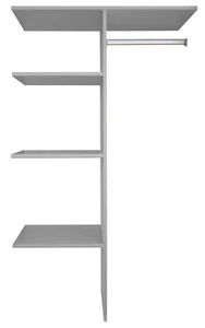 Inneneinteilung Schrankeinsatz 87x50x163cm Dekor Leinen grau - Bild 1 von 2