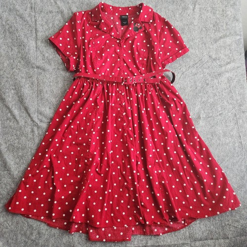 VETEMENTS Disney Minnie Mo abito a pois donna 20 tasche rosse con cintura vacanze sexy