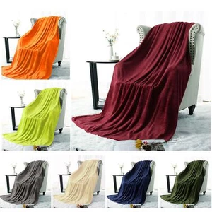 Flanell Fleecedecke für alle Jahreszeiten, breit gesäumt Luxus - Bild 1 von 14