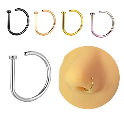 Septum Piercing Clicker Ring Titan Helix Piercing Nasenpiercing Gauge 0,8-1,0 mm - Bild 1 von 4