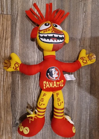 FSU Florida State Seminoles Fanatic Fan Gametime Plush with hand suction cups BB Cover