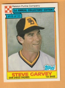 Steve Garvey San Diego Padres 1984 Ralston Purina #18 Michigan State 3W - Imagen 1 de 2